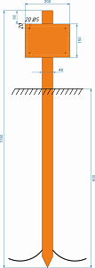  Межевой знак с якорем